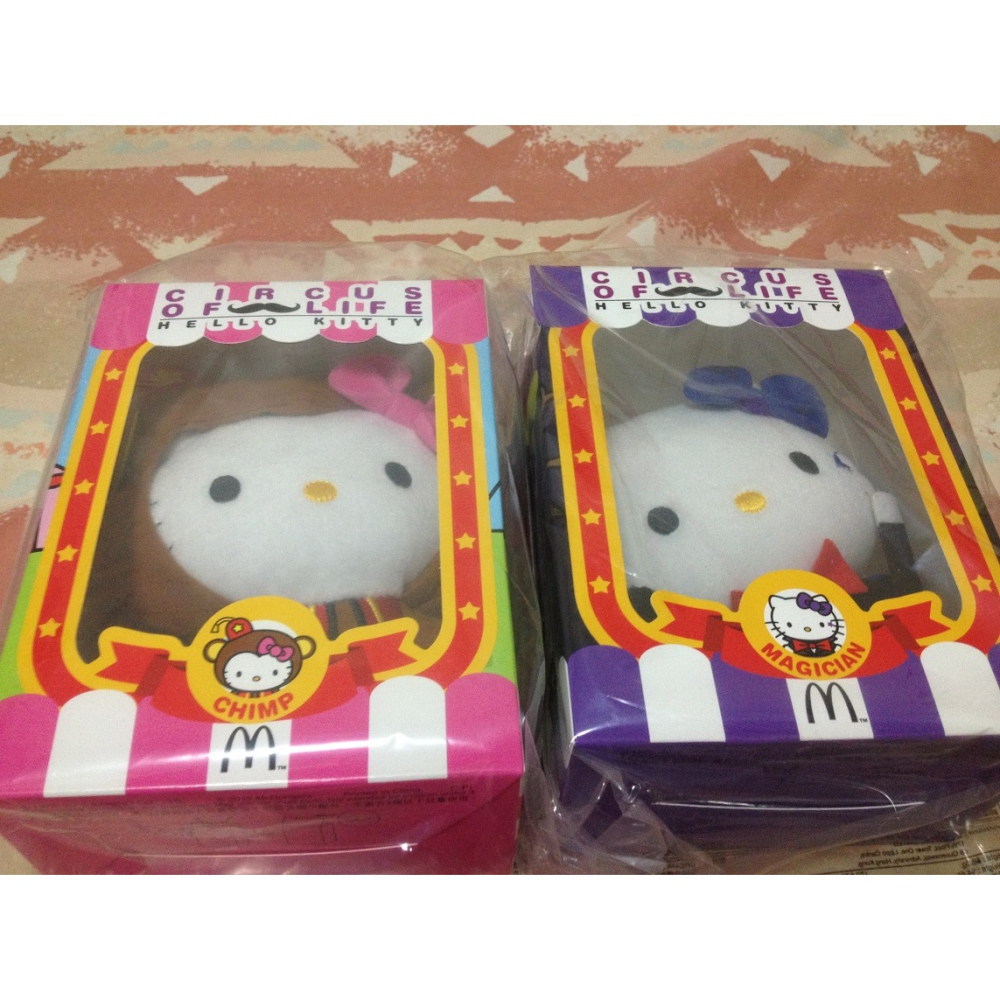 全新麥當勞 ＂ 2013年 Hello Kitty 馬戲團麥麥幫 ＂ 大全套(限定版2隻 立體舞台) 售價 1199元-細節圖5