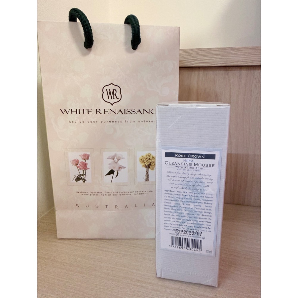 【全新現貨/附提袋】澳洲瑰冠 Rose Crown 燕麥胺基酸潔白洗顏慕斯 100ml (效期2028/07)-細節圖2