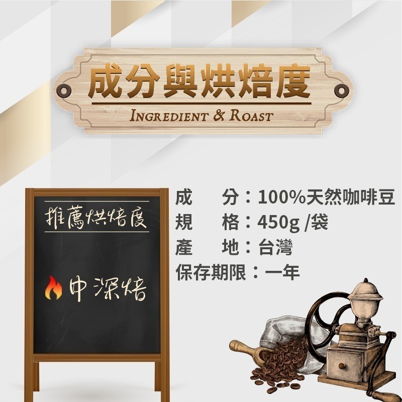 【力代】畢卡索咖啡 450g (深焙) 精選咖啡豆 台灣烘焙 高級 咖啡 精品咖啡豆-細節圖4