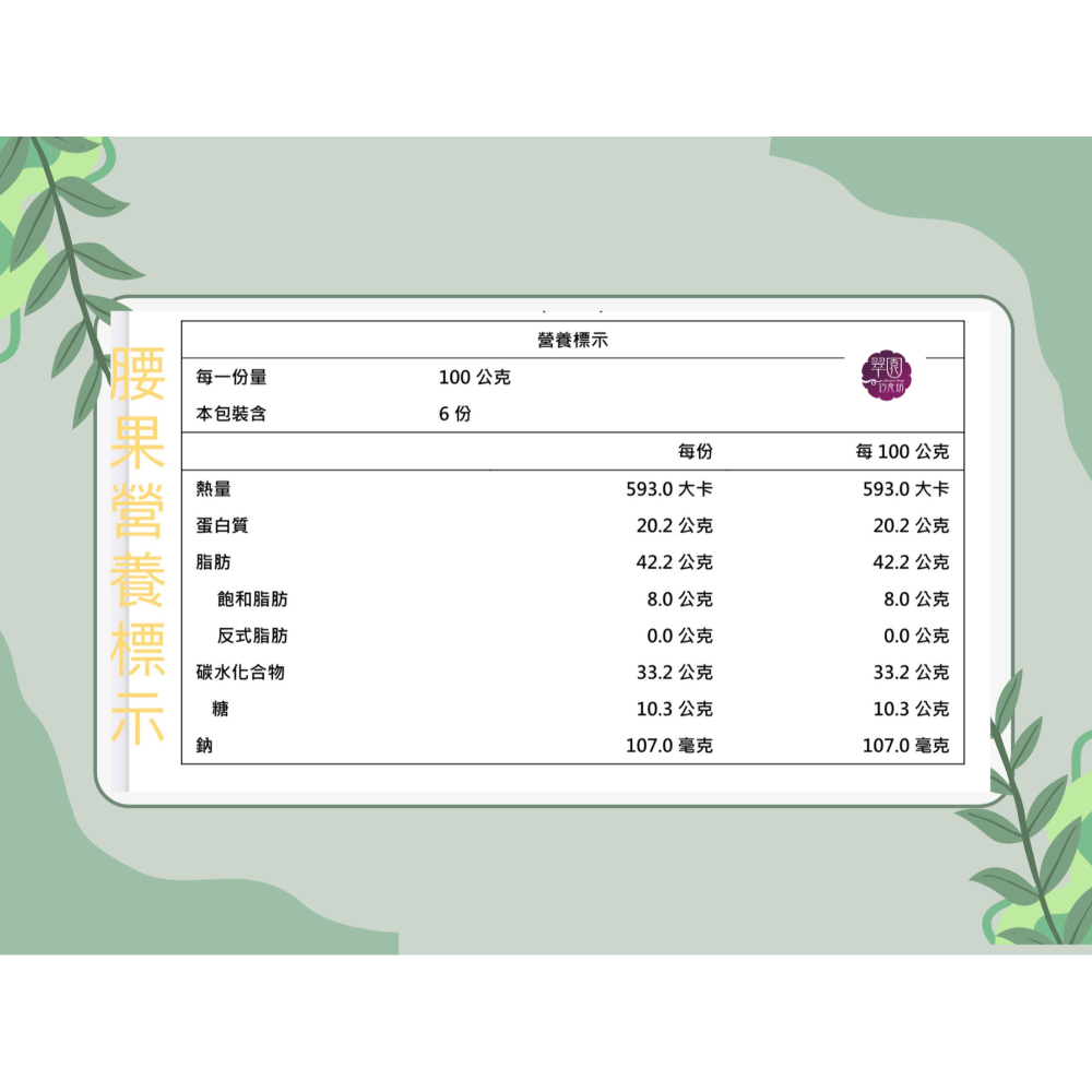 原味腰果(250g/600g) 無調味 堅果 低溫烘焙 SGS藥檢合格 真空夾鏈袋出貨 翠園食品-細節圖3