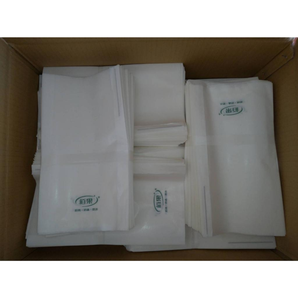 【大展】佰菓愛文芒果/酪梨套袋100入/標準/立體套袋/最多8束/28*19(公分)/含鐵絲/白色套袋/油性防水-細節圖2