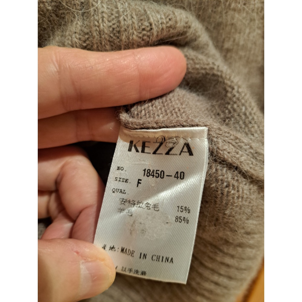 專櫃水鑽安哥拉羊毛長版上衣-細節圖4