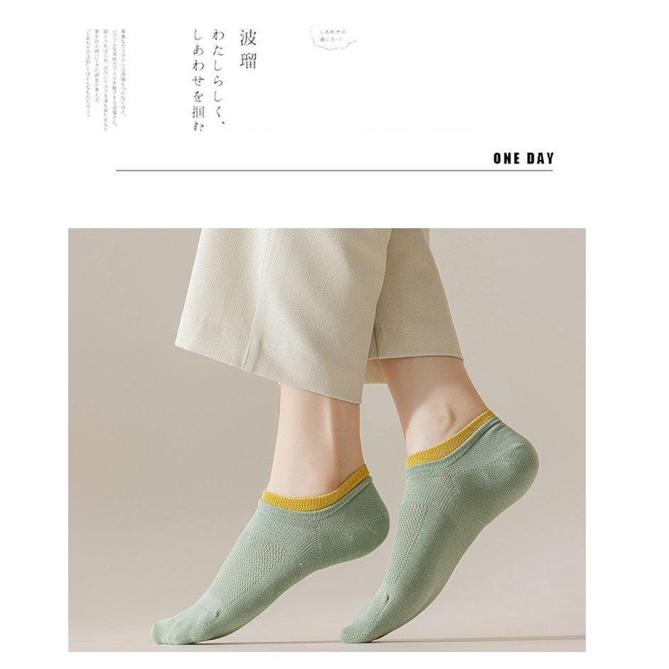 ❤️舒適涼爽色系假兩件雙層透氣網眼短襪❤️棉襪 短襪 女襪 女短襪 春夏-細節圖6