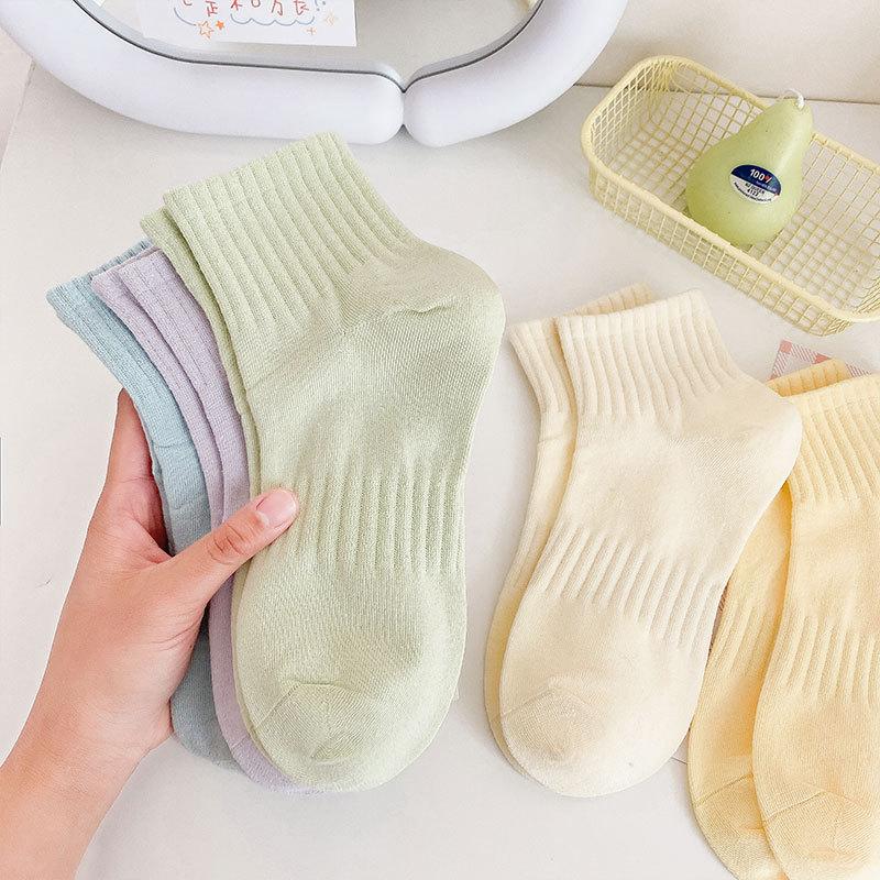 🌸純色新款運動棉中筒襪子女 素色潮流女襪🌸潮流必備 街頭質感-細節圖5