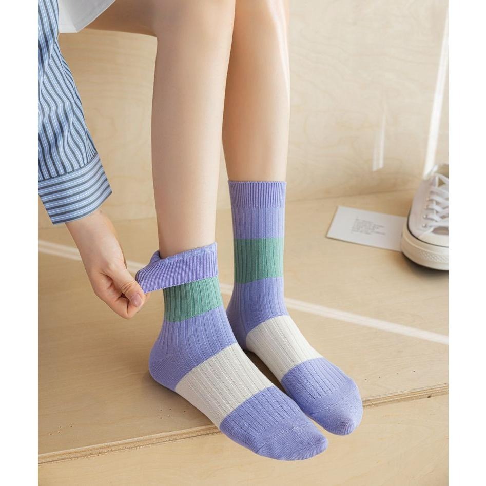 🌸春夏新款竹棉透氣刺繡薄款中筒襪子女🌸潮流必備 街頭質感-細節圖4