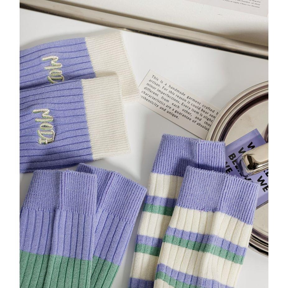 🌸春夏新款竹棉透氣刺繡薄款中筒襪子女🌸潮流必備 街頭質感-細節圖9