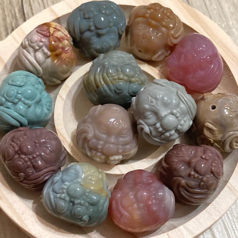 雲塵之飾·珠寶殿 快速出貨 🚚 臺灣現貨 阿拉善瑪瑙 戈壁瑪瑙 九尾狐仙 寶珠狐狸 焦糖色 玉化 巧克力色 地球藍色-細節圖3