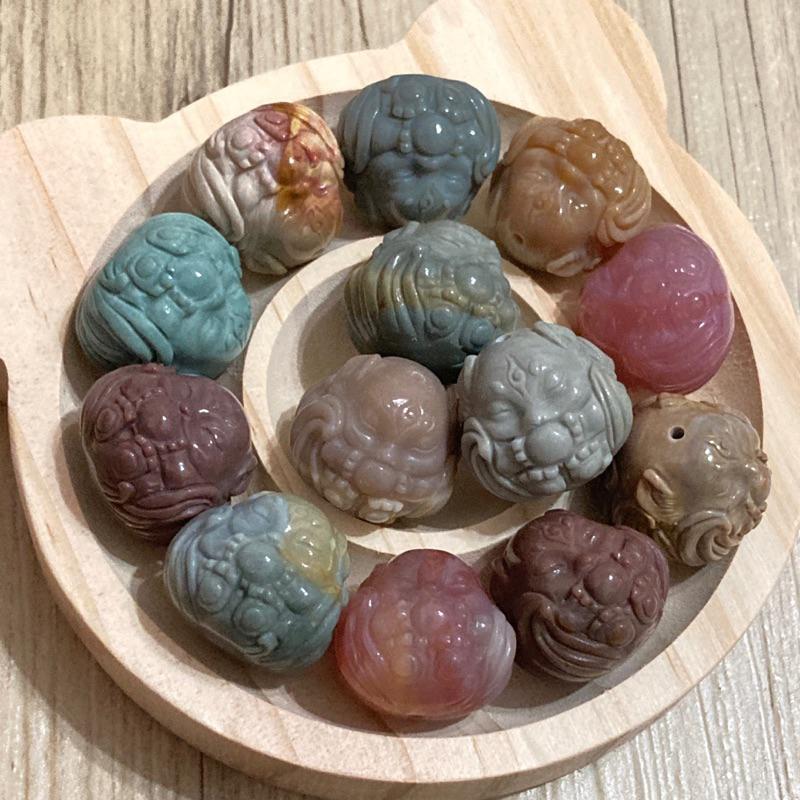雲塵之飾·珠寶殿 快速出貨 🚚 臺灣現貨 阿拉善瑪瑙 戈壁瑪瑙 九尾狐仙 寶珠狐狸 焦糖色 玉化 巧克力色 地球藍色-細節圖4