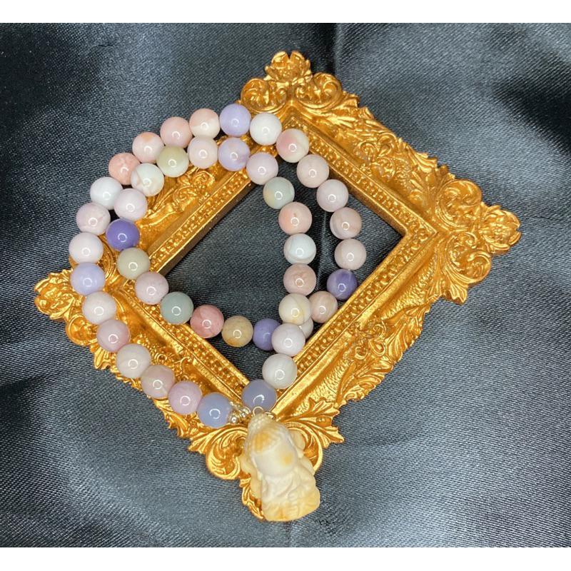 雲晨之飾·花晶靈 快速出貨 🚚 台灣賣家 阿拉善 原創 雙圈 奶昔 馬卡龍 無相佛 原創設計款 支持客製化 可訂製 現貨-細節圖2