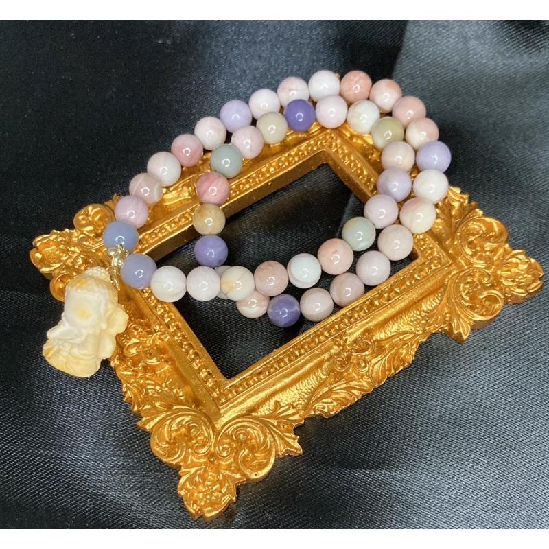 雲晨之飾·花晶靈 快速出貨 🚚 台灣賣家 阿拉善 原創 雙圈 奶昔 馬卡龍 無相佛 原創設計款 支持客製化 可訂製 現貨-細節圖4