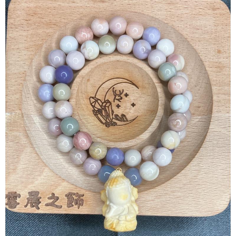 雲晨之飾·花晶靈 快速出貨 🚚 台灣賣家 阿拉善 原創 雙圈 奶昔 馬卡龍 無相佛 原創設計款 支持客製化 可訂製 現貨-細節圖5