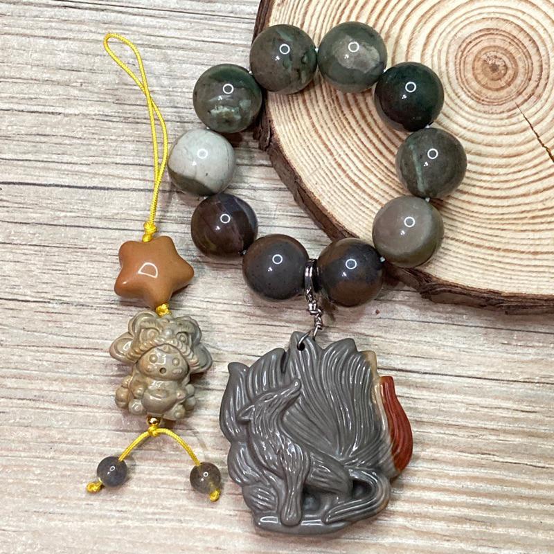 雲塵之飾·珠寶殿 快速出貨 🚚 臺灣賣家 海洋石 海洋碧玉 阿拉善 戈壁瑪瑙 莫蘭迪色 星星 醒獅兔 組合價 實拍 現貨-細節圖4