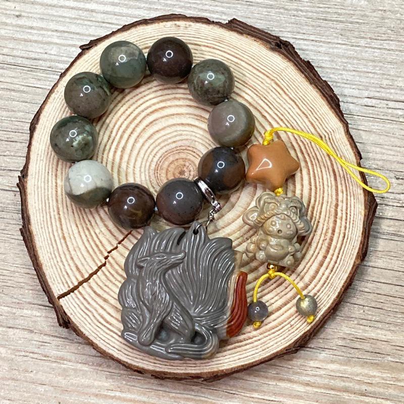 雲塵之飾·珠寶殿 快速出貨 🚚 臺灣賣家 海洋石 海洋碧玉 阿拉善 戈壁瑪瑙 莫蘭迪色 星星 醒獅兔 組合價 實拍 現貨-細節圖6