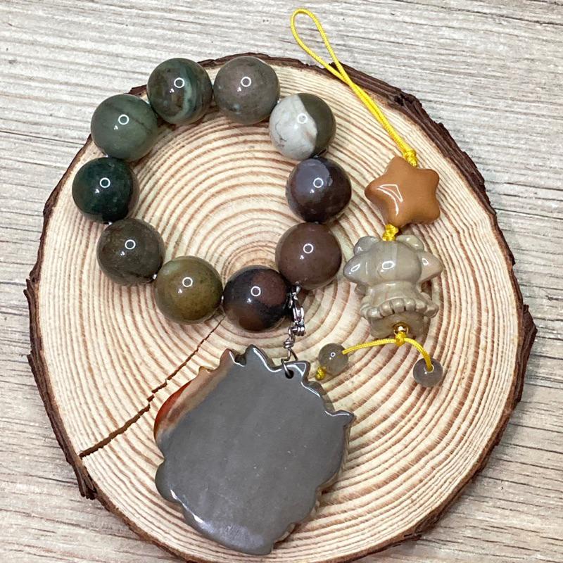 雲塵之飾·珠寶殿 快速出貨 🚚 臺灣賣家 海洋石 海洋碧玉 阿拉善 戈壁瑪瑙 莫蘭迪色 星星 醒獅兔 組合價 實拍 現貨-細節圖7