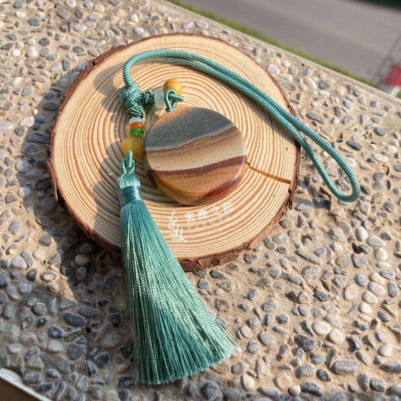 雲塵之飾·珠寶殿 臺灣賣家 快速出貨 🚚 海洋石 小王子 包掛 吊墜 薄荷綠色 經典海洋石色 海洋碧玉 阿拉善 鈴鐺-細節圖2