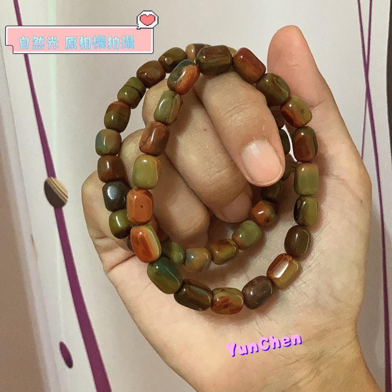 雲塵之飾·珠寶殿 現貨 快速出貨 🚚 臺灣出貨 阿拉善 戈壁瑪瑙 老料 隨型珠 素串 手串 焦糖色 老礦料 虎皮色-細節圖6