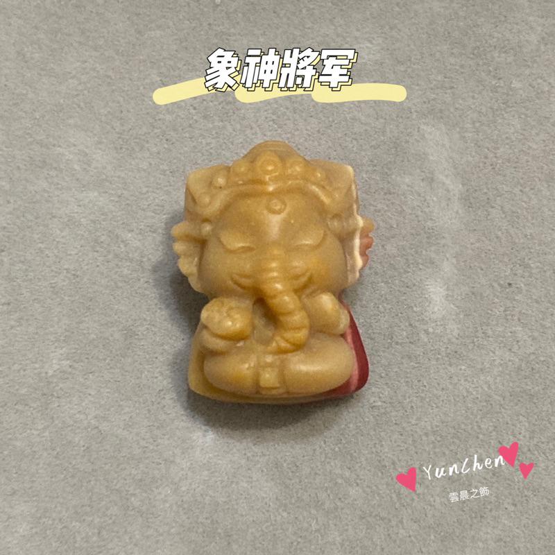 雲晨之飾·花晶靈【阿拉善 象神將軍】 現貨 快速出貨 磨砂 阿拉善 通孔件 俏色 地球藍-細節圖2