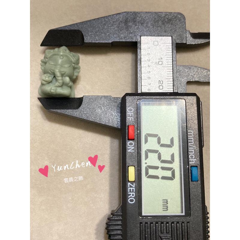 雲晨之飾·花晶靈【阿拉善 象神將軍】 現貨 快速出貨 磨砂 阿拉善 通孔件 俏色 地球藍-細節圖7