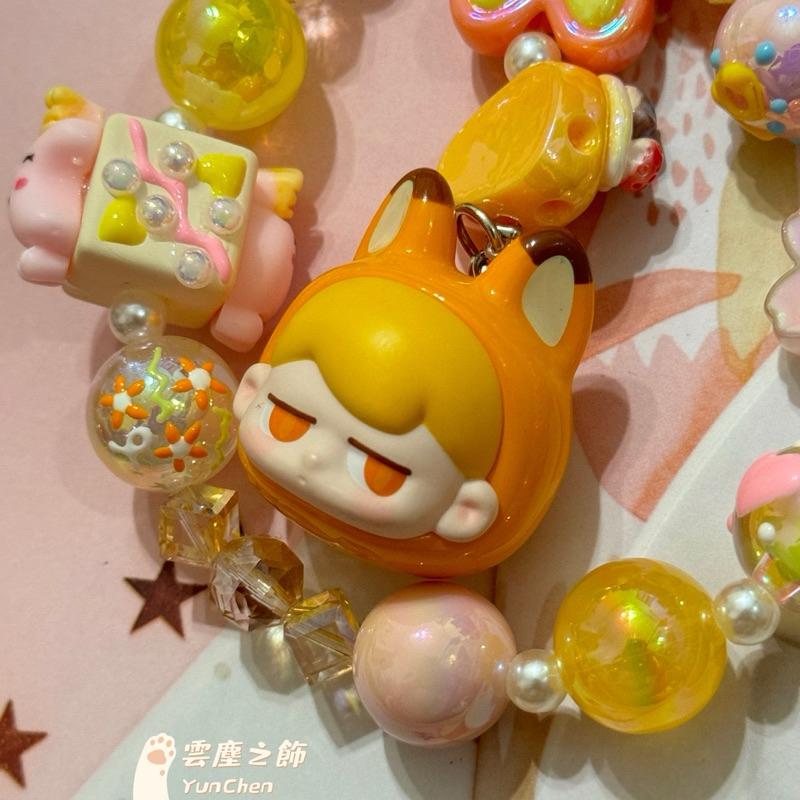 雲塵之飾·珠寶殿 臺灣賣家 快速出貨 🚚 現貨 MONBOO 狐狸 小小糖派對 傲嬌 萌萌 手機鍊 手繪珠 單鏈 實拍-細節圖2