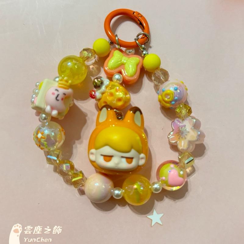 雲塵之飾·珠寶殿 臺灣賣家 快速出貨 🚚 現貨 MONBOO 狐狸 小小糖派對 傲嬌 萌萌 手機鍊 手繪珠 單鏈 實拍-細節圖4