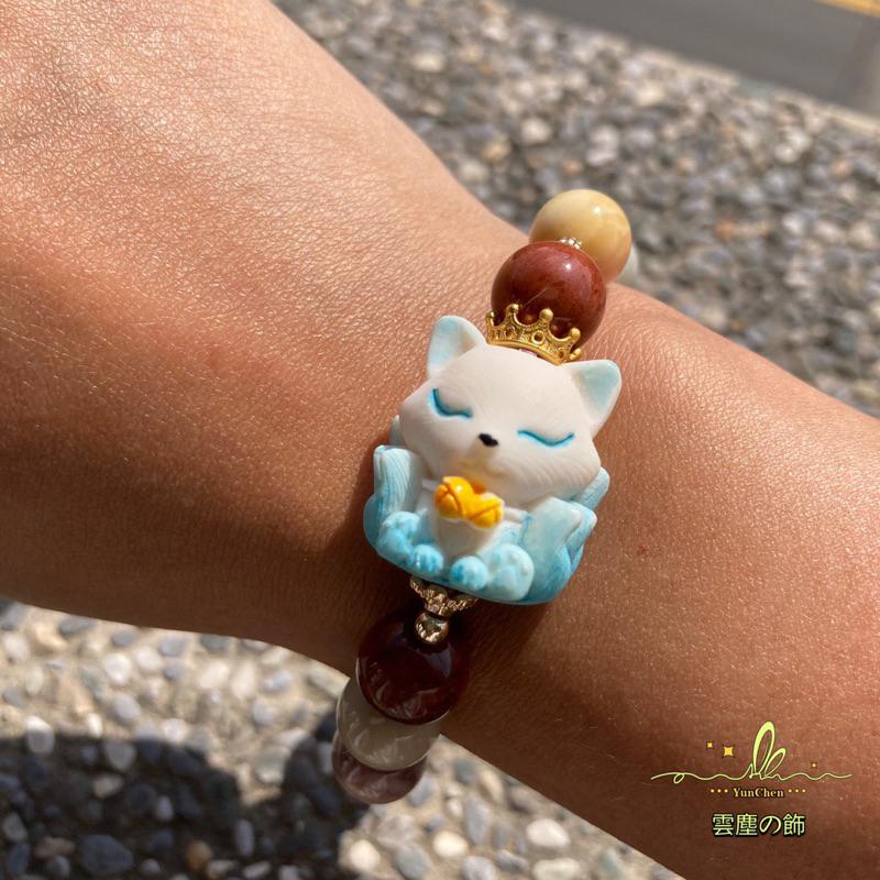 雲塵之飾·珠寶店 臺灣賣家 快速出貨 🚚  多款原創設計 手鍊 水晶 阿拉善 多寶 象神 米菲 九尾狐 蜜拉 璐娜貓-細節圖7