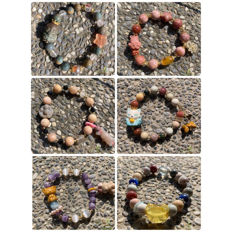 雲塵之飾·珠寶店 臺灣賣家 快速出貨 🚚  多款原創設計 手鍊 水晶 阿拉善 多寶 象神 米菲 九尾狐 蜜拉 璐娜貓-細節圖9