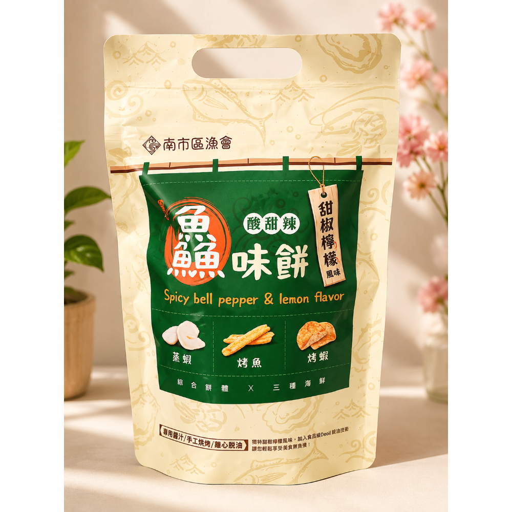 ⭐️南市區漁會⭐️   鱻味餅  🐟️𝟙𝟛香⚡️台式鹽酥🦐甜椒檸檬-規格圖1