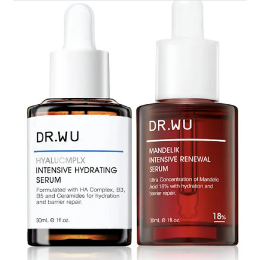 共60ml DR.WU 經典明星精華雙霸主第六代DR.WU玻尿酸保濕精華30ml+DR.WU杏仁酸亮白煥膚精華30ml-細節圖2