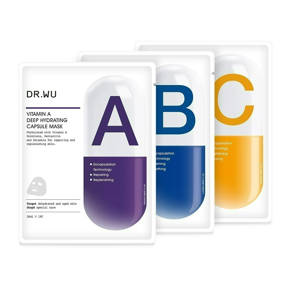 DR.WU 維他命A|B|C |膠囊面膜| 4入/盒 | 達爾膚|吳英俊|ELLA代言| drwu
