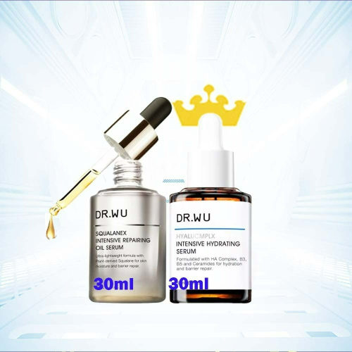 DR.WU角鯊潤澤修復精華油30ml+DR.WU玻尿酸保濕精華液30ml | 達爾膚| drwu dr.wu角鯊