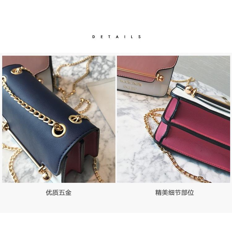 【Mate_Shop】韓版時尚撞色小包 單肩包 斜跨包 手提包 鍊條包 送禮物 情人節 現貨 批發-細節圖4