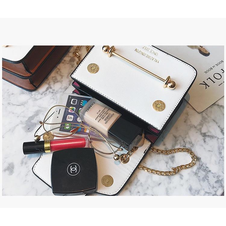 【Mate_Shop】韓版時尚撞色小包 單肩包 斜跨包 手提包 鍊條包 送禮物 情人節 現貨 批發-細節圖5