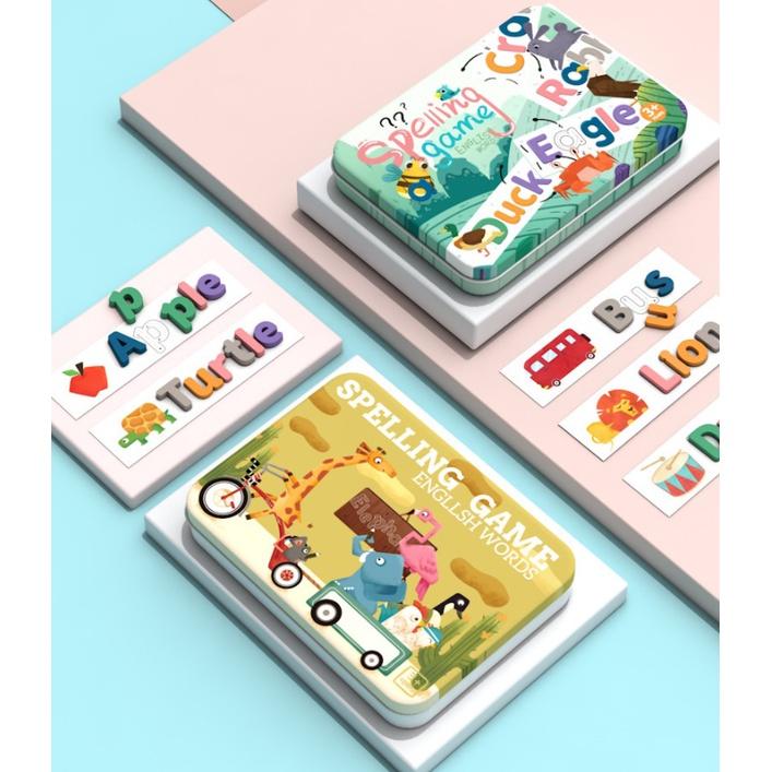 【Mate_Shop】高階加強英文木質拼圖智力玩具兒童節禮物學習教育早教家教素材 兒童英語學習教材現貨 批發-細節圖5