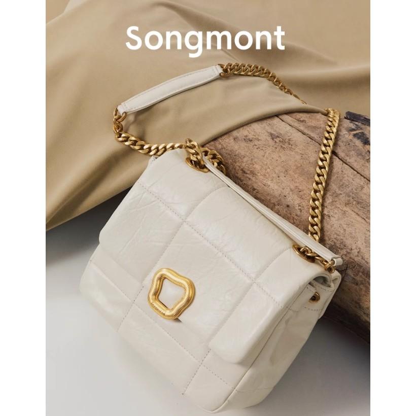 【Mate_Shop】Songmont 巧克力包 小方包 翻蓋包 雲吞鎖扣 軟皮 暖糯 時尚 百搭 磁吸 真皮 現貨預購-細節圖2