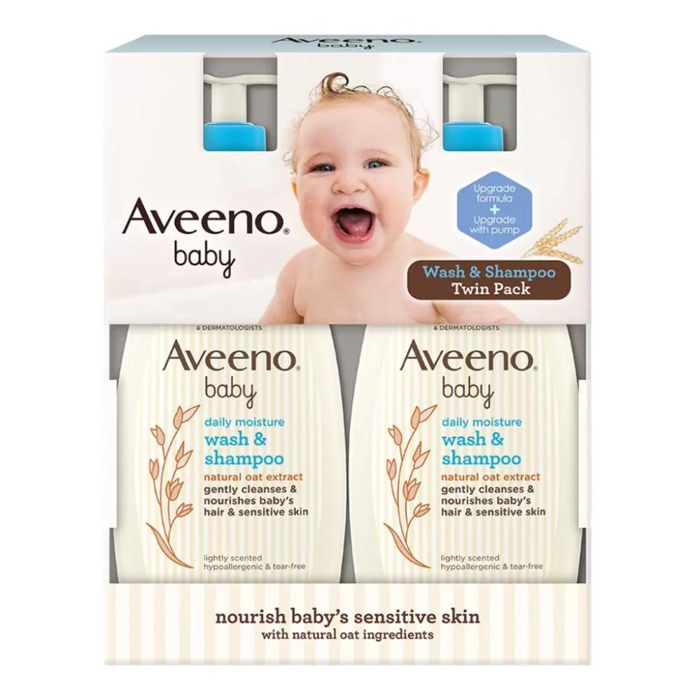 【COSTCO】Aveeno 艾惟諾 嬰兒燕麥洗髮沐浴露532ml X 2入-細節圖2