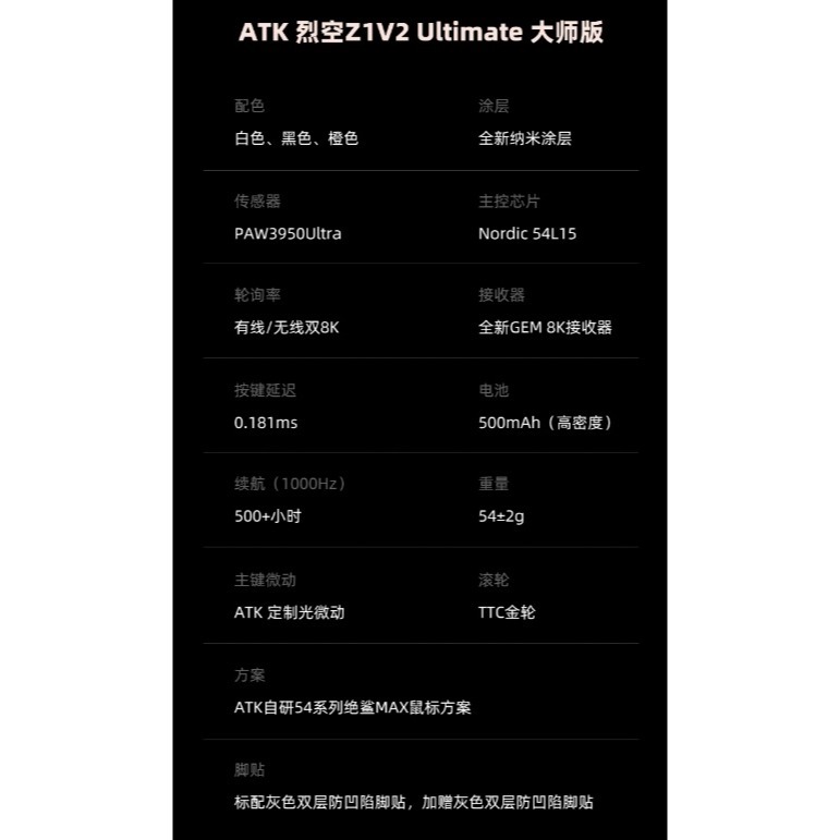 ATK 烈空 Z1 V2 ULTIMATE 大師版 無線電競滑鼠-細節圖2