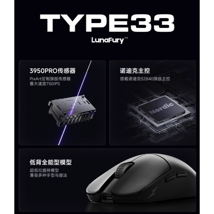 LUNAFURY TYPE33 電競滑鼠-細節圖4