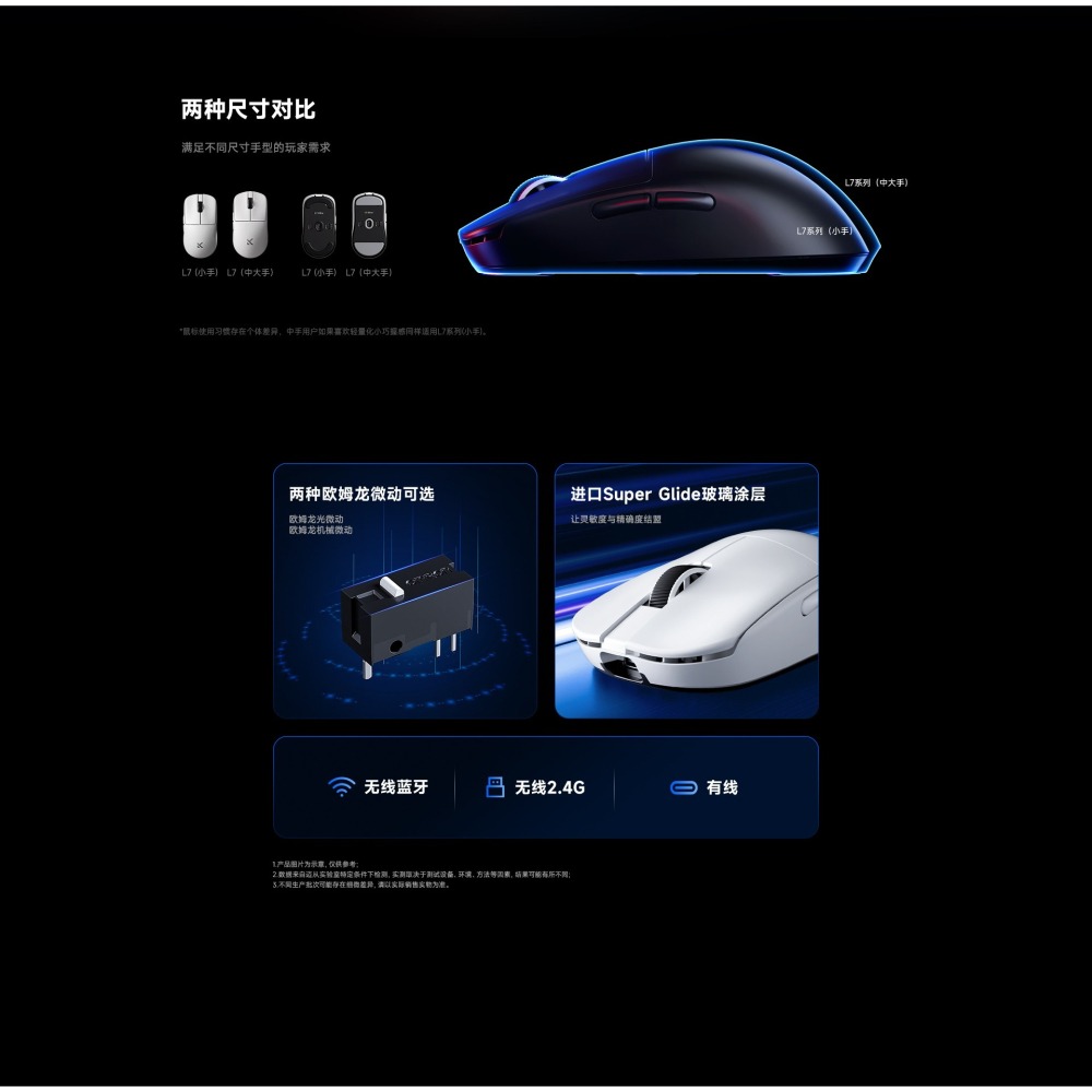 MCHOSE 邁從 L7 PRO/PRO+/ULTRA+ 無線電競滑鼠-細節圖9