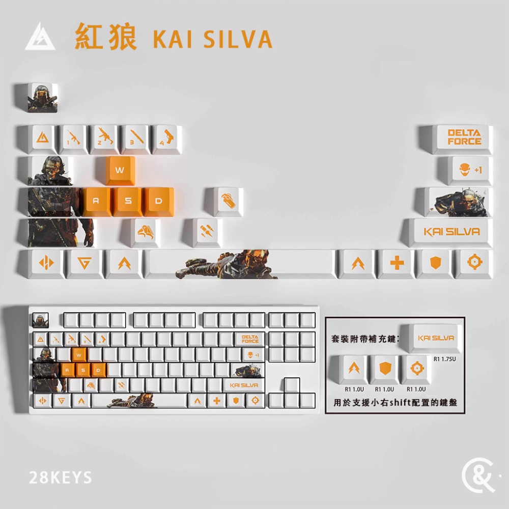 三角洲行動 全幹員 熱昇華PBT 個性鍵帽組-規格圖2