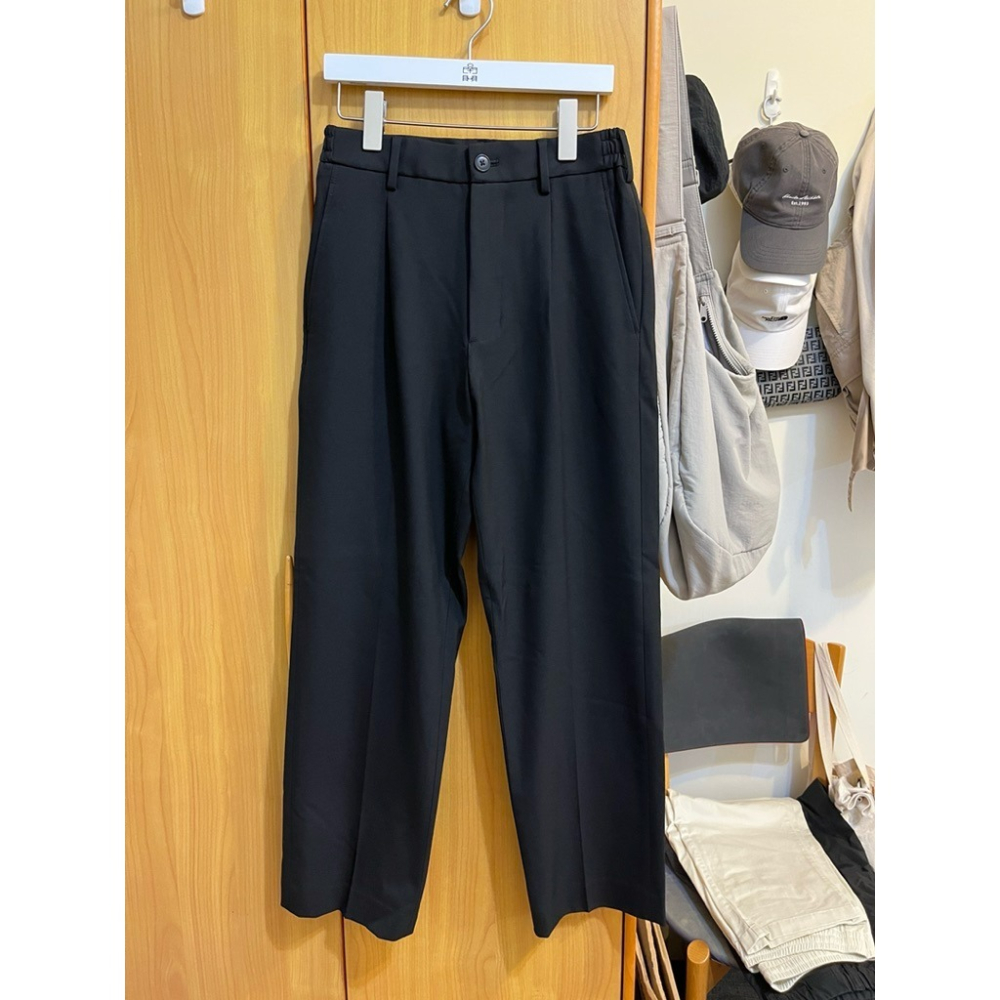 二手 UNIQLO UQ 男裝 打褶寬褲 西裝褲 長褲 462197 Size XS-細節圖3