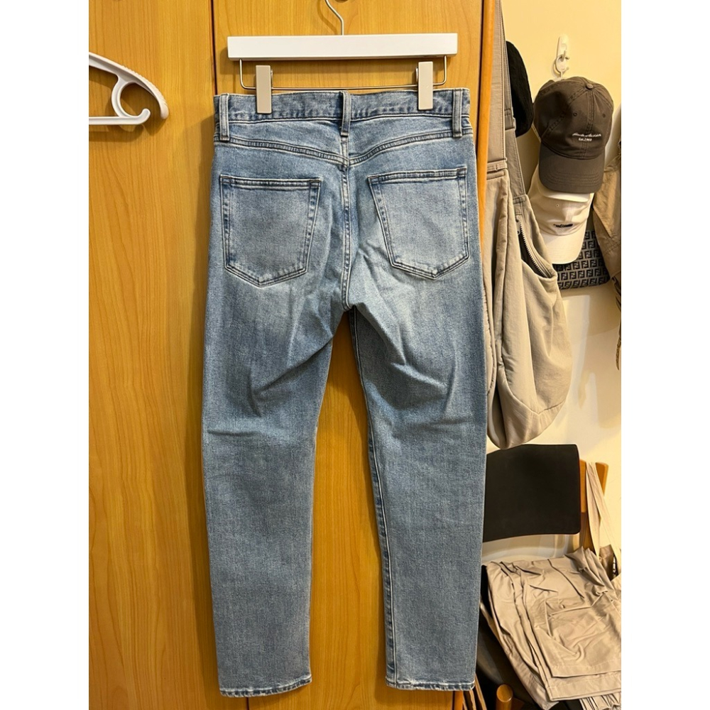 二手 UNIQLO UQ 男裝 Slim Fit 刷破牛仔褲 窄款 457581 28inch-細節圖2
