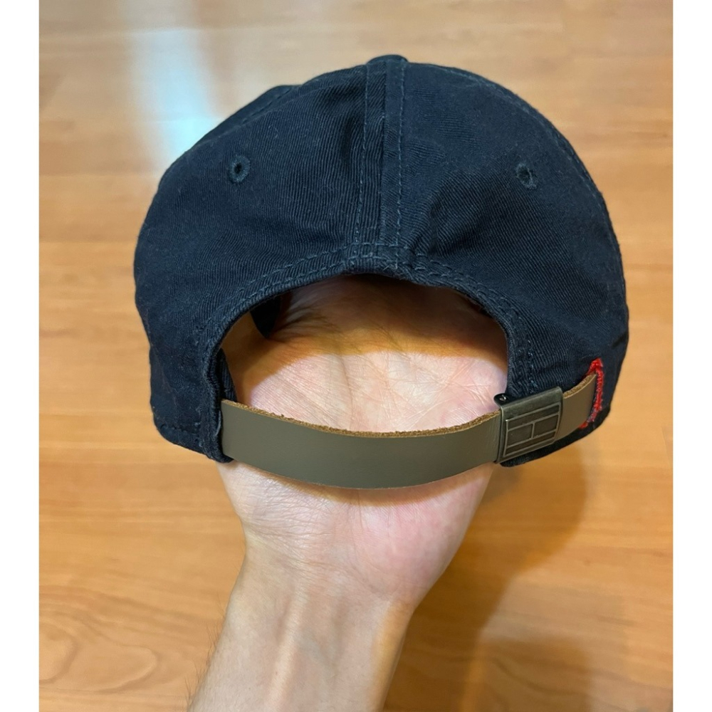 二手 Tommy Hilfiger 深藍 經典 刺繡 logo 可調節 鴨舌 棒球帽 老帽 高帽 經典-細節圖3