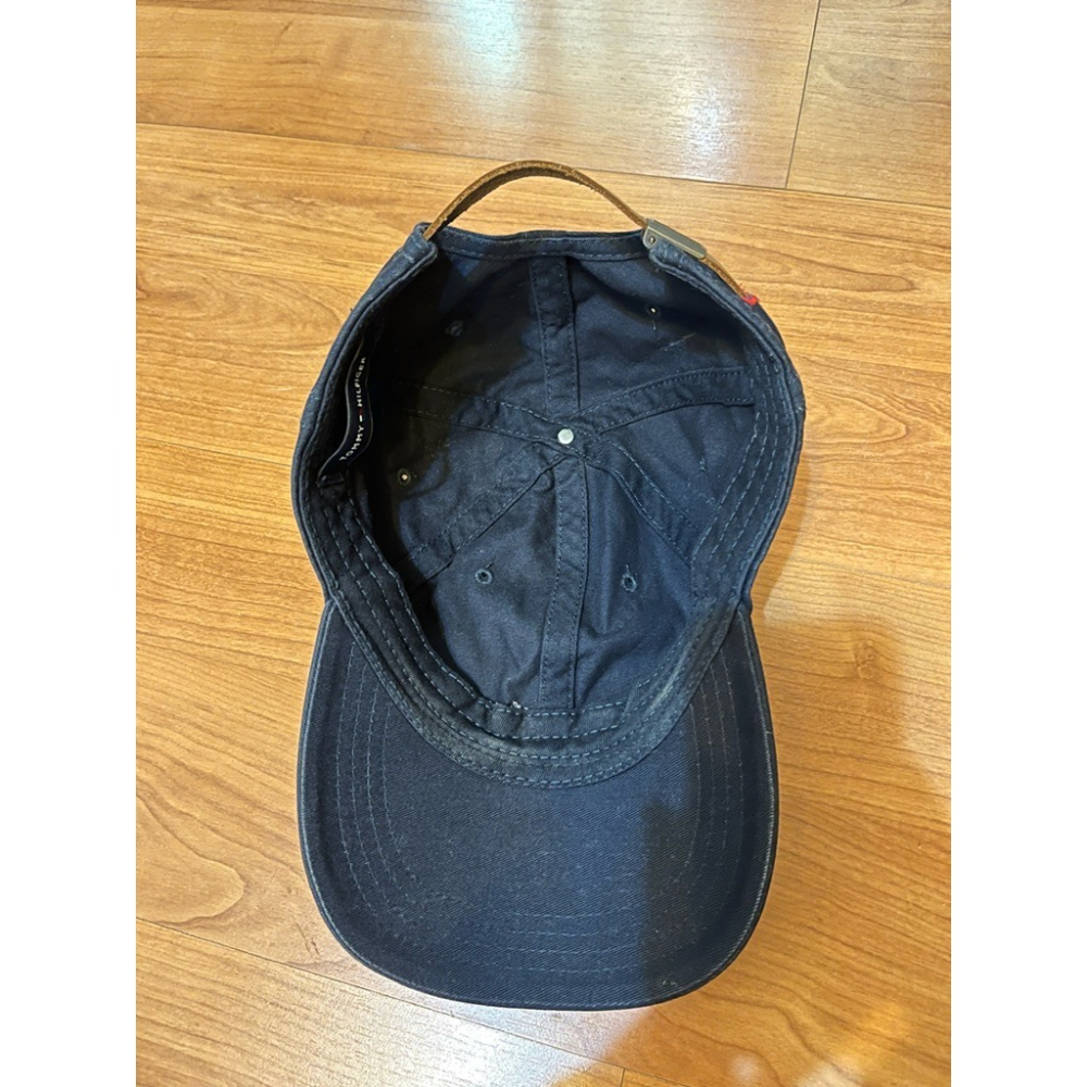 二手 Tommy Hilfiger 深藍 經典 刺繡 logo 可調節 鴨舌 棒球帽 老帽 高帽 經典-細節圖4