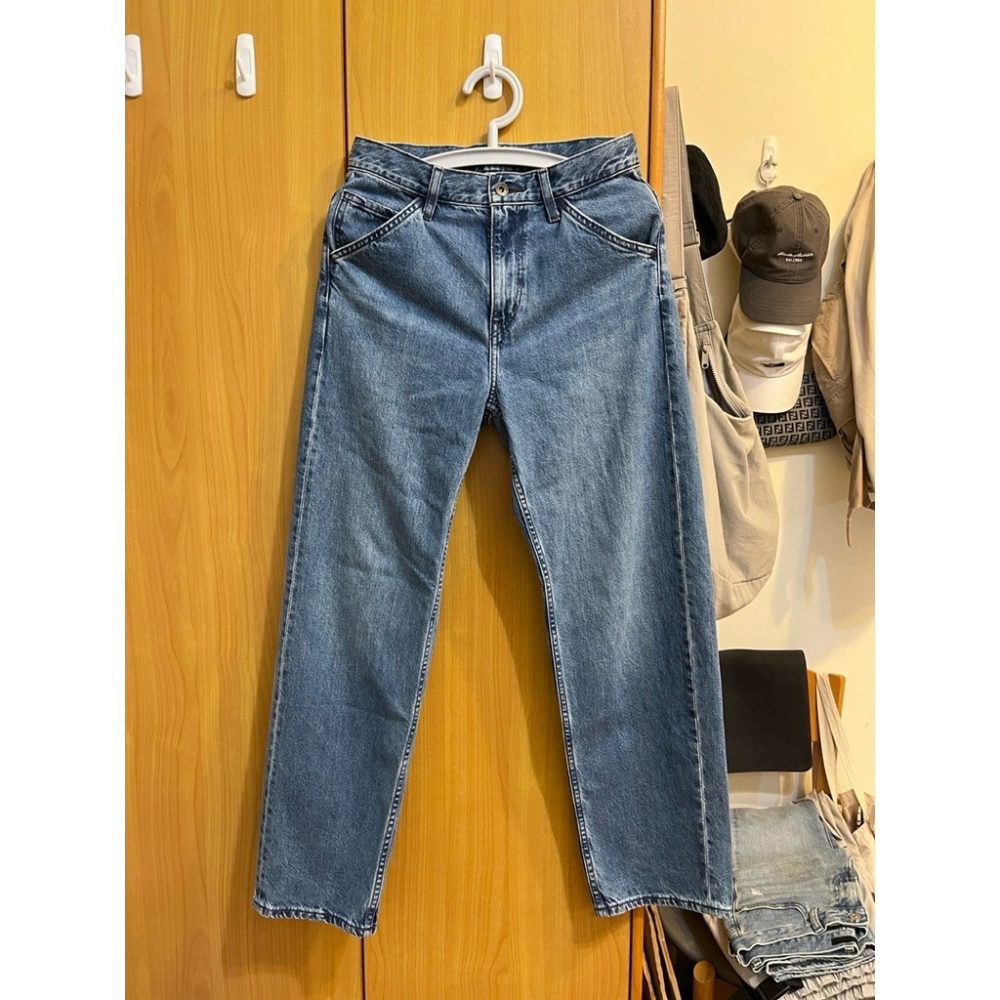 二手 UNIQLO UQ 男裝 Wide Fit 牛仔褲 直筒 459690 27inch 純棉-細節圖4