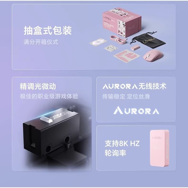 LAMZU 蘭族 MAYA 小瑪雅 無線電競滑鼠-細節圖3