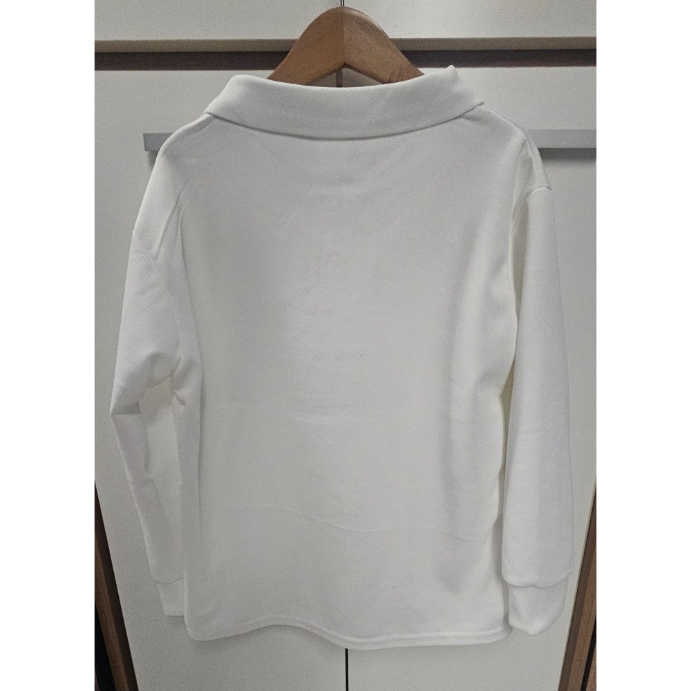 全新 兒童長袖白色POLO衫/兒童制服/兒童秋冬長袖白色POLO衫～140～男女可穿-細節圖5