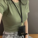 KeCom。韓國網拍自訂款 Made 短袖貼身 素色上衣 短/長版-規格圖7