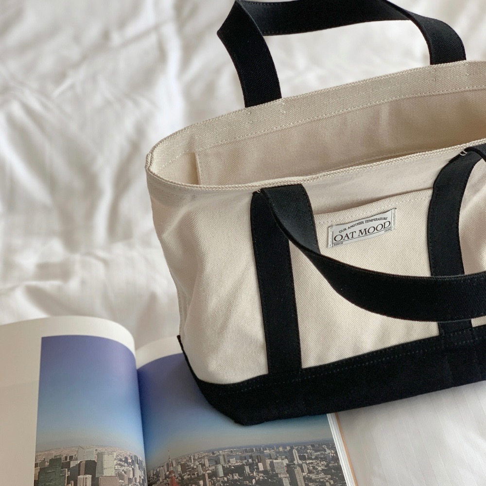 KeCom。98 Doci OAT Tote Canvas Bag 托特 拼色 帆布包-細節圖5