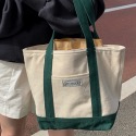 KeCom。98 Doci OAT Tote Canvas Bag 托特 拼色 帆布包-規格圖11