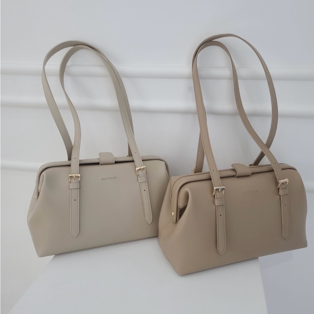 KeCom。Rubynatin 肩背款醫生包 波士頓包-細節圖8